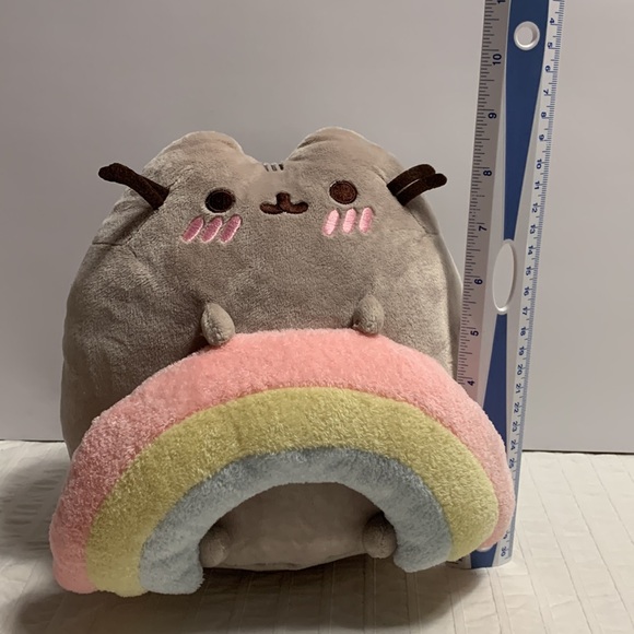 9”&3.5” Pusheen Ice Cream Sandwich & Rainbow Cat Plush by Gund - Picture 3 of 14
